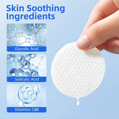 Dalin Glycolic Pads inside-jar view with pads ready for quick swipe.