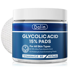 Dalin Glycolic Resurfacing Pads jar close-up for radiant skin prep