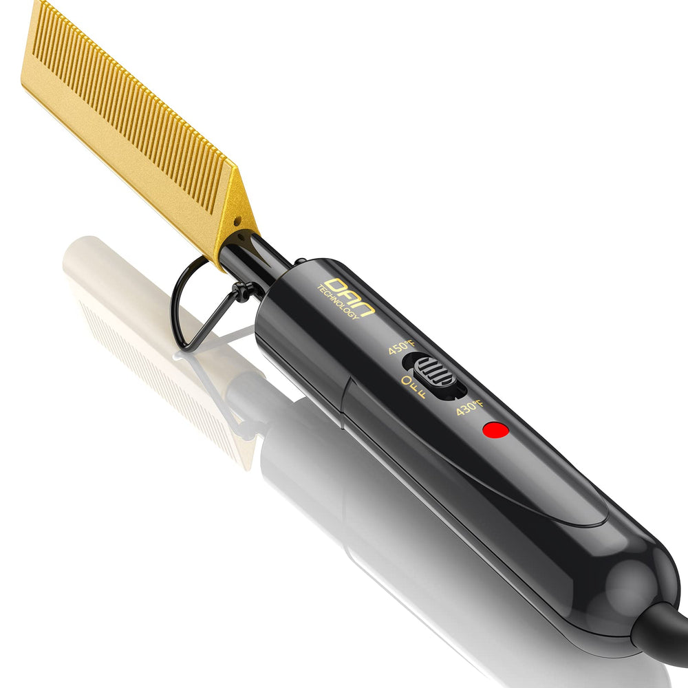 DAN Technology hot comb compact design for on-the-go styling and easy storage.
