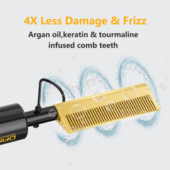 DAN Technology hot comb edges-focus smooths edges for a polished, frizz-free look.