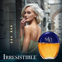 Dana Navy Cologne with floral accents evokes sophisticated white floral notes.