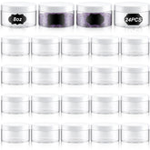 Dandat 8oz clear jars with lids showing sturdy storage for lotions and creams
