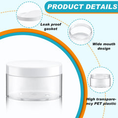 Dandat travel size plastic jars ideal for on-the-go skincare storage