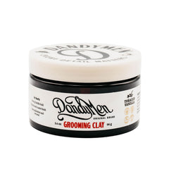 DandyMen Grooming Clay packaging shown, compact jar ideal for on-the-go styling.