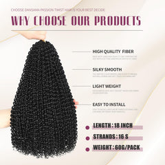 Dansama water wave texture close-up highlights soft, lightweight, itch-free curls.