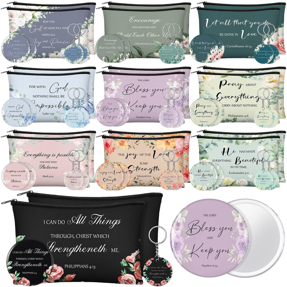 Dansydaisy Bible Verse Canvas Makeup Bags with verse-detail fabric for daily encouragement