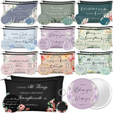 Dansydaisy Bible Verse Canvas Makeup Bags with verse-detail fabric for daily encouragement