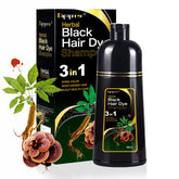 Dapoprren Black Hair Dye Shampoo bottle front for gray coverage