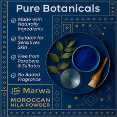 Dar Marwa Nila Powder being poured for a luminous mask