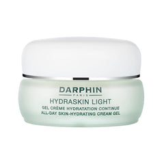 Darphin Hydraskin Light Gel Cream packaging in moss shade for lightweight hydration and refreshed skin.