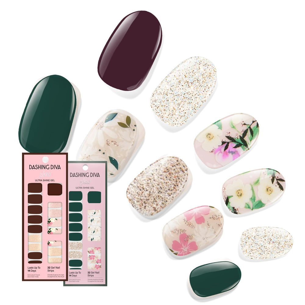 Dashing Diva Baby Bouquet gloss strips close-up for salon-grade shine.
