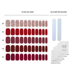 Dashing Diva Gloss Nail Strips 5 prep pads included closeup for quick prepping