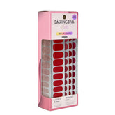Dashing Diva Gloss Nail Strips Best of Reds kit cover with vibrant gel-look swatches