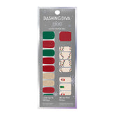Dashing Diva Gloss Santa Baby package with 32 gel strips for quick at home manicure