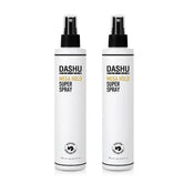 DASHU Mega Hold hairspray bottle demonstrates strong, all-day hold.