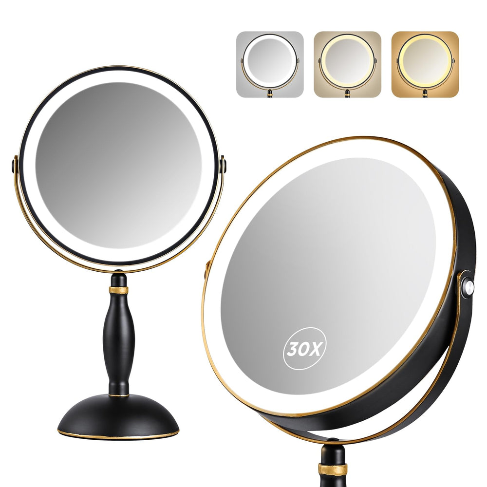 DASLAVA 30x magnifying mirror side view for precise makeup tasks