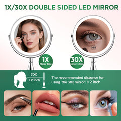 DASLAVA 8-inch magnifying mirror wide-angle shows large field of view