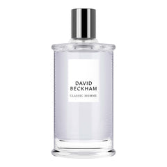 David Beckham Classic Homme bottle shows a sleek design for everyday confidence.