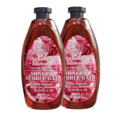 Dead Sea Collection cherry blossom bubble bath bottle image for a soothing at-home spa ritual and hydration