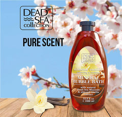 Dead Sea Collection almond-oil close-up highlights nourishing moisture for dry skin and smooth feel