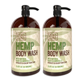 Dead Sea Collection hemp body wash two bottles for long-lasting hydration