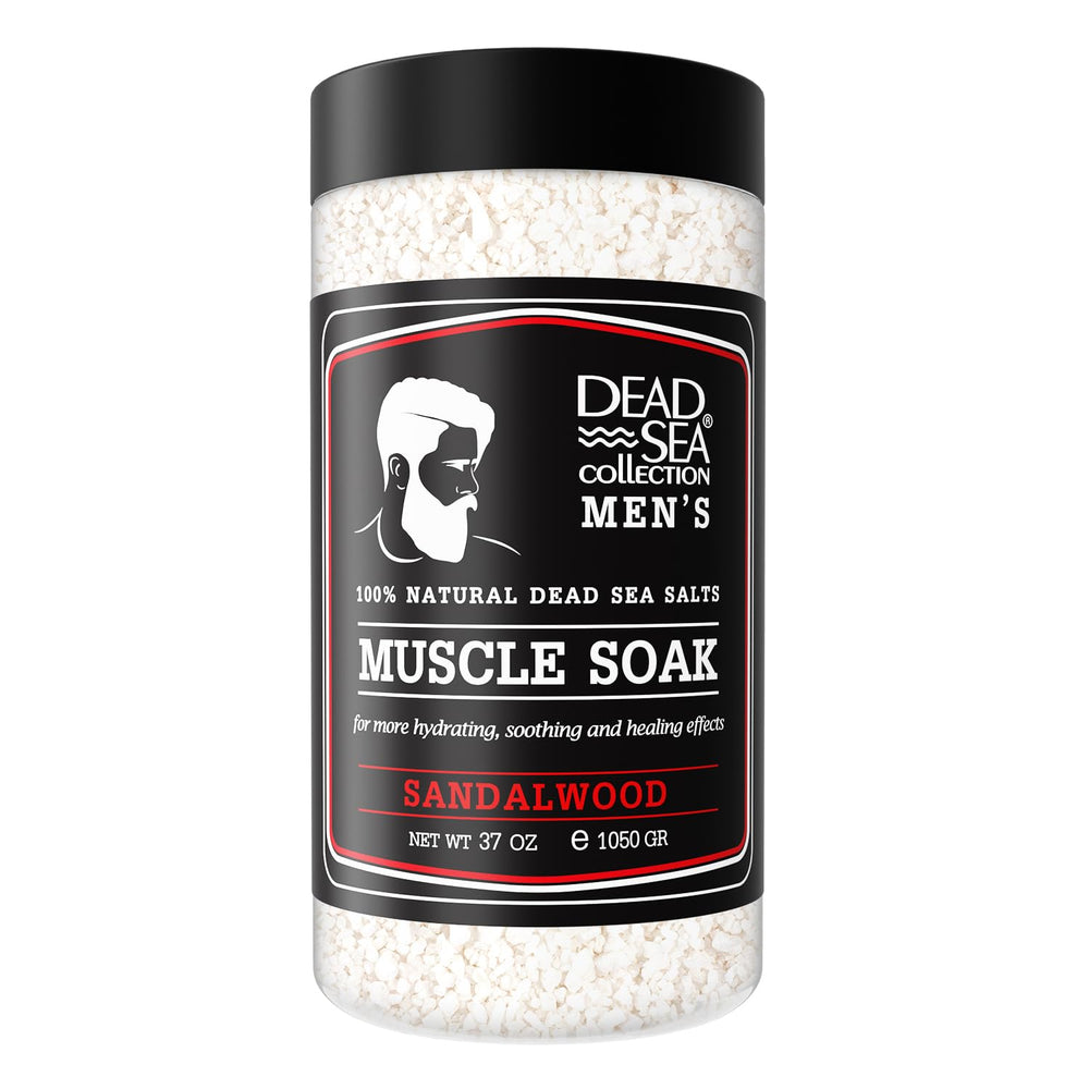Dead Sea Collection sandalwood jar close-up for post-workout relaxation