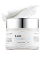 DearKlairs Freshly Juiced Vitamin E Mask jar close-up shows hydrating gel texture for daily moisture