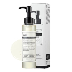 DearKlairs Gentle Black Fresh Cleansing Oil bottle, lightweight cleanse for oily sensitive skin