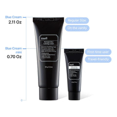 DearKlairs midnight blue calming cream centella asiatica imagery highlights skin-soothing hydration