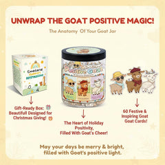 DEARMINE Goat jar standing display demonstrates durable, reusable packaging for year-round use.
