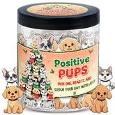 DEARMINE Positive Christmas Pups Jar puppy art decor for festive gifting and mood-lifting moments
