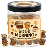 DEARMINE Positive Coffee Jar cover with warm design for daily motivation and desk inspiration.