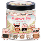 DEARMINE Positive Pig Jar with 60 cards for daily inspiration and mood boost