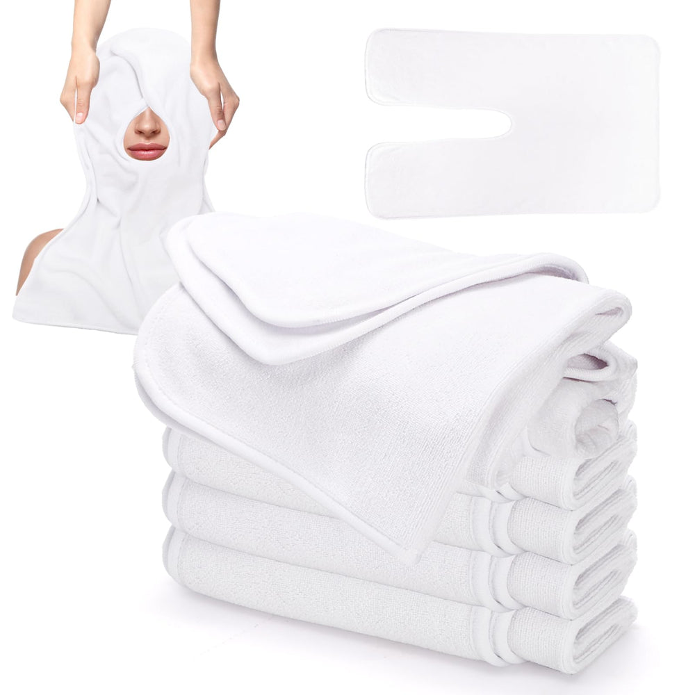 DEAYOU 6-pack facial towels offering large coverage for broad facial treatments