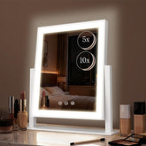 DECADENCE Makeup Mirror 14-inch LED front view with wide distortion-free reflection for precise makeup