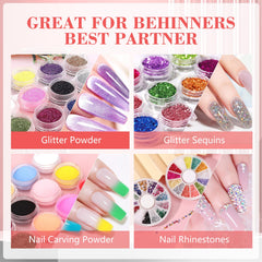 Deciniee acrylic powder white ideal for creating natural French or tip overlays.