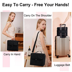 Deciniee large makeup train case adjustable dividers keep tools neat