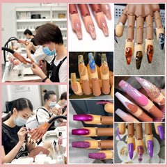 Deciniee Nail Practice Hand on table for steady practice sessions