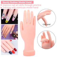 Deciniee practice hand close-up nails for precise nail art practice.