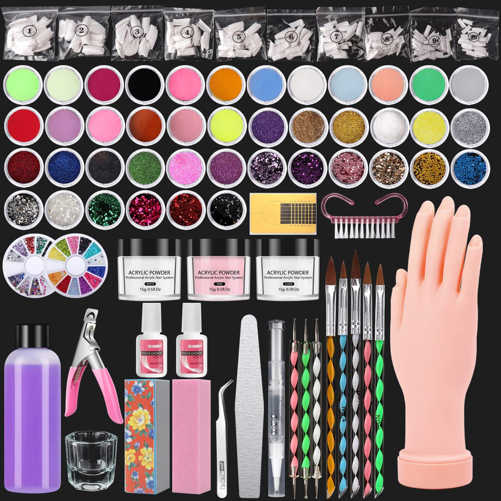 Deciniee professional acrylic nail kit practice hand ideal for at-home nail art practice.