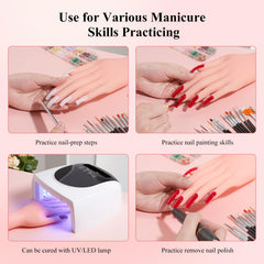 Deciniee rhinestone decoration box adds sparkle to nail art practice projects.