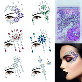 DECOYARDOO face jewels six sheets for festival-ready face patterns