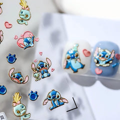 Dedyel 5D embossed nail stickers variety reveals 50+ elements for playful, personalized manis.