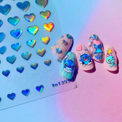 Dedyel easy-application nail stickers demonstrating self-adhesive ease on clean nails.