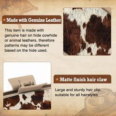 DEEKA cowhide tooled leather clip closeup with refined western craftsmanship
