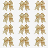DEEKA glitter cheer bow 7 inch gold ensemble adds on-stage sparkle