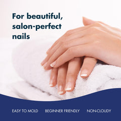 DeEnti bubble-free formula close-up shows even, non-clumping powder for beginners