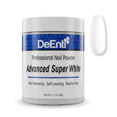 DeEnti acrylic nail powder sugar white in jar for overlays and extensions