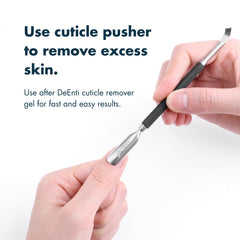 DeEnti metal pusher tool, double-ended for pushing back cuticles and cleaning corners