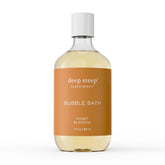 Deep Steep Bubble Bath Honey Blossom bottle showcases soothing, sulfate-free formula for sensitive skin.